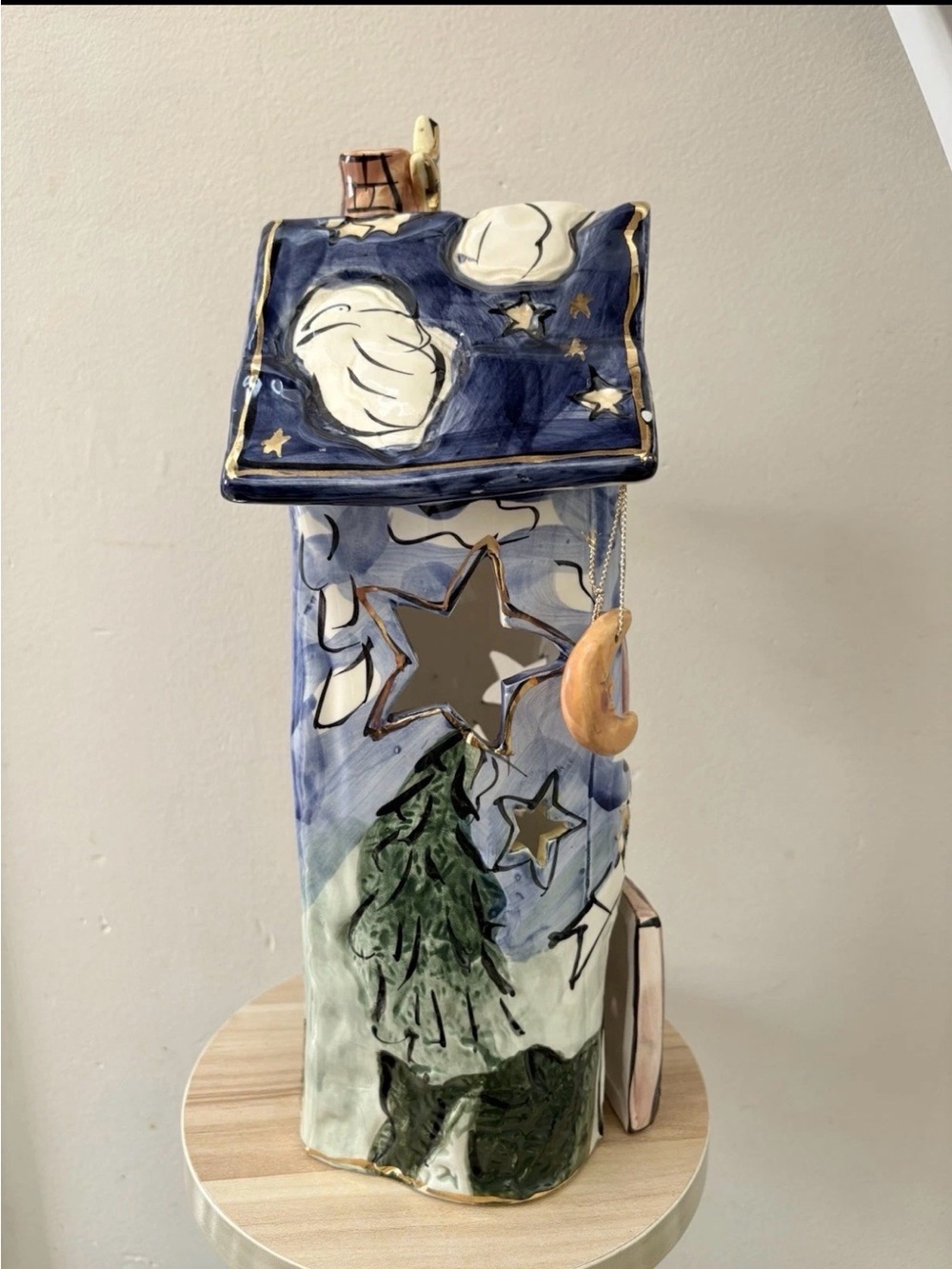 The Stargazer - Blue Sky Claysorks by Heather Goldminc Tea Light 2000 - Picture 3 of 13